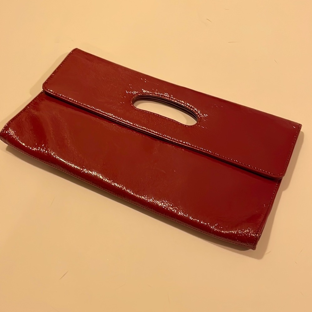 Hobo Red Patent Leather Clutch
